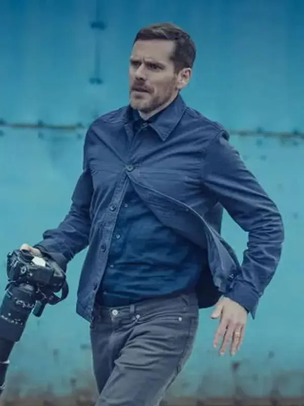 Betrayal S01 Shaun Evans Blue Cotton Jacket