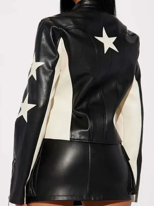 Beyond the Gates Chelsea Hamilton Star Leather Jacket Back