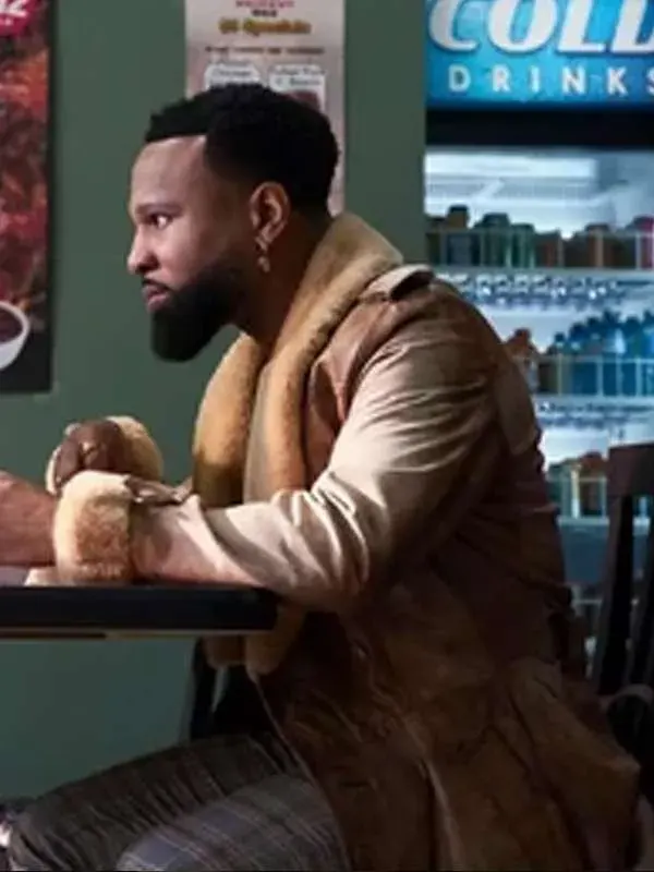 Bobby Trey Cross Shearling Brown Coat