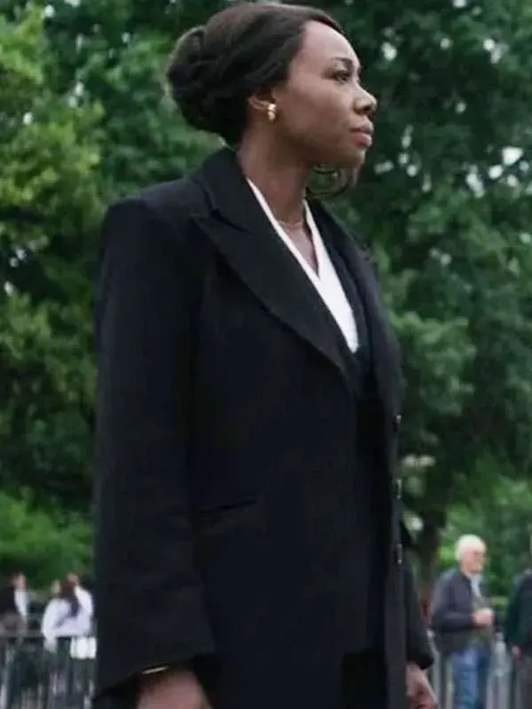 Catherine Weaver The Night Agent Black Coat