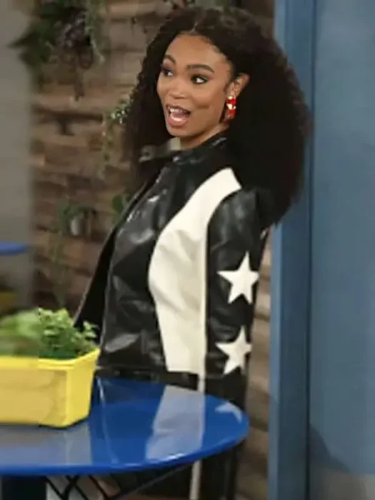 Chelsea Hamilton Beyond the Gates Star Leather Jacket