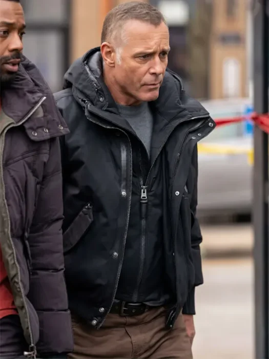 Chicago PD S13 Hank Voight Hooded Black Jacket