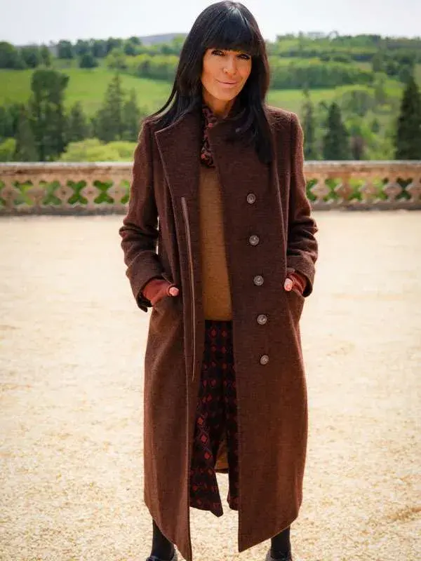 Claudia Winkleman The Celebrity Traitors Brown Wool Long Coat
