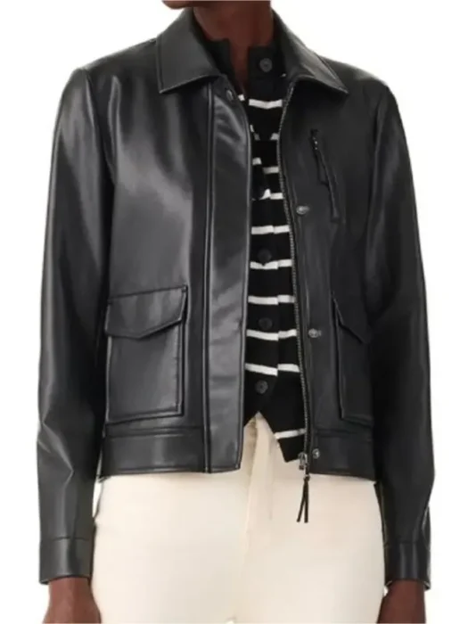 Cross S02 Kayla Craig Black Leather Jacket