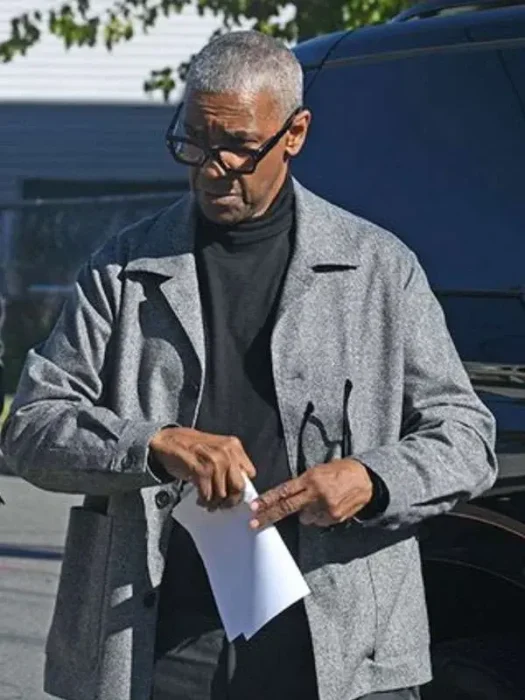 Denzel Washington Here Comes the Flood Wool Grey Jacket
