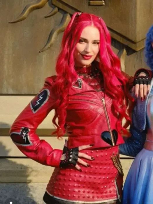 Descendants Wicked Wonderland Kylie Cantrall Red Heart Leather Jacket