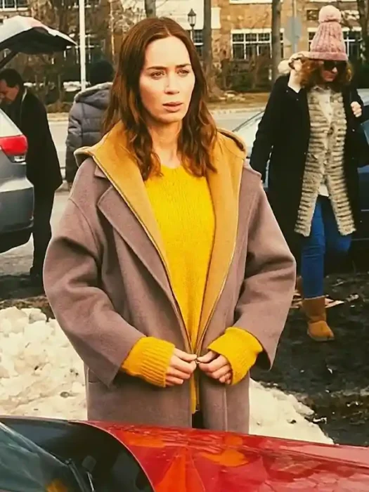 Disclosure Day 2026 Emily Blunt Grey Coat