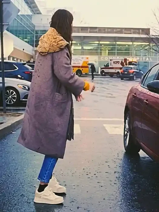 Disclosure Day Emily Blunt Gray Coat