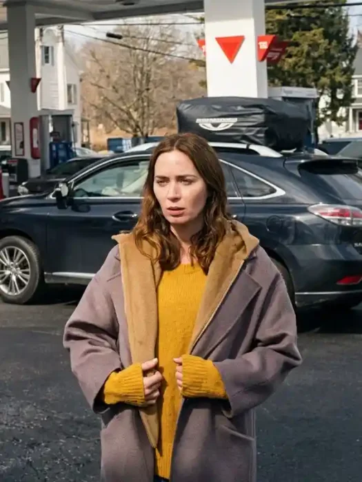 Disclosure Day Emily Blunt Grey Coat