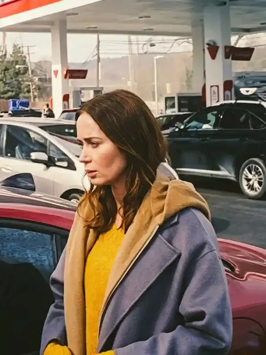 Disclosure Day Emily Blunt Grey Long Coat
