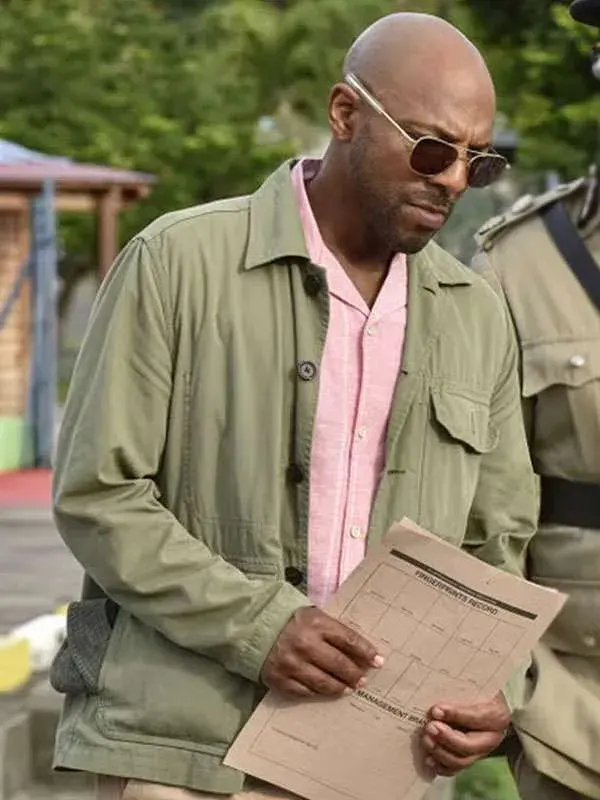 Don Gilet Death in Paradise Green Cotton Jacket