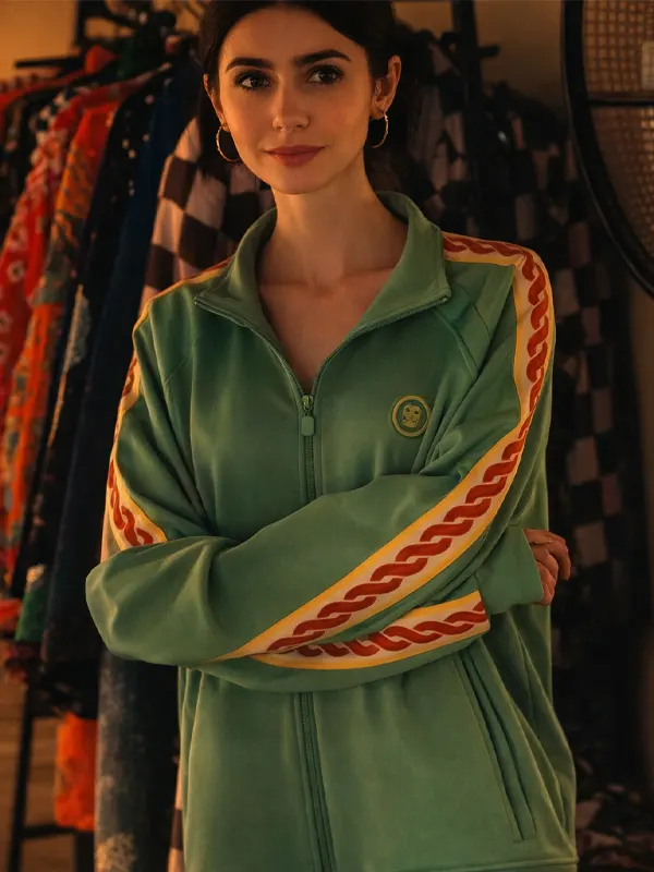 Emily In Paris Emily Cooper Green Track Jacket