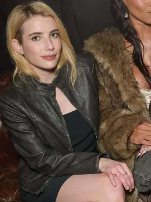 Emma Roberts Event 2026 Leather Jacket