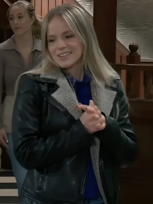 General Hospital 2025 Lulu Spencer Leather Black Jacket