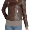 General Hospital Felicia Jones Brown Leather Jacket