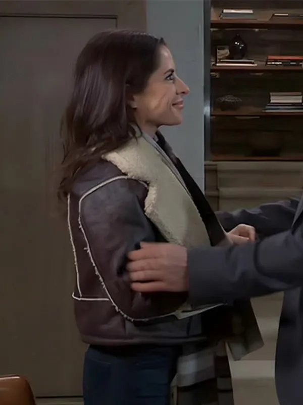 General Hospital Sam McCall Leather Brown Jacket