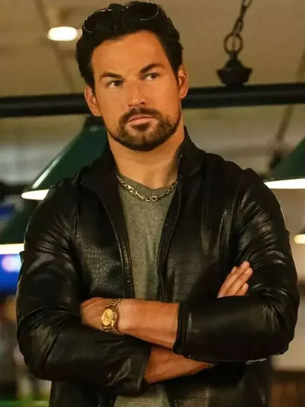 Giacomo Gianniotti Wild Cards S03 Leather Jacket