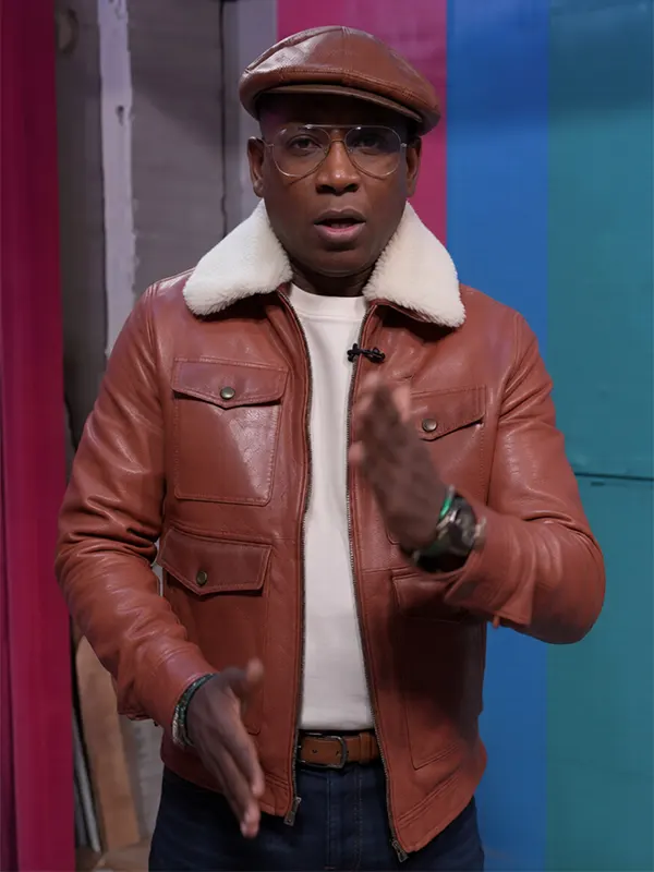 Guy Torry Sherri Leather Jacket Brown