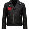 His and Hers Valentine Men Black Leather Jacket