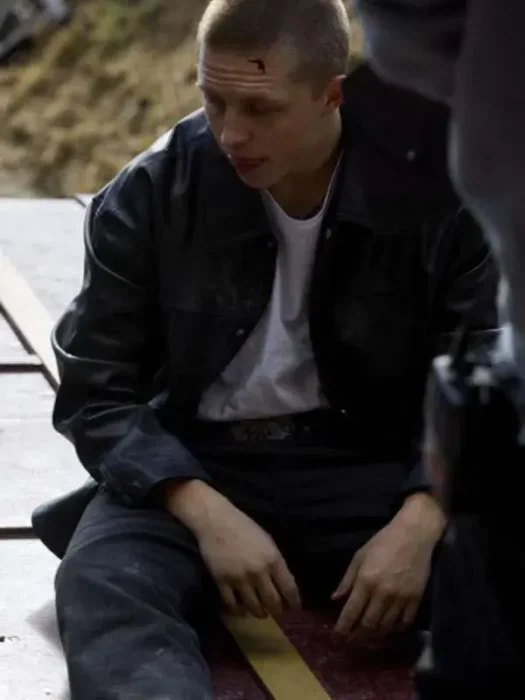 Holden Dwyer Home and Away Black Leather Jacket