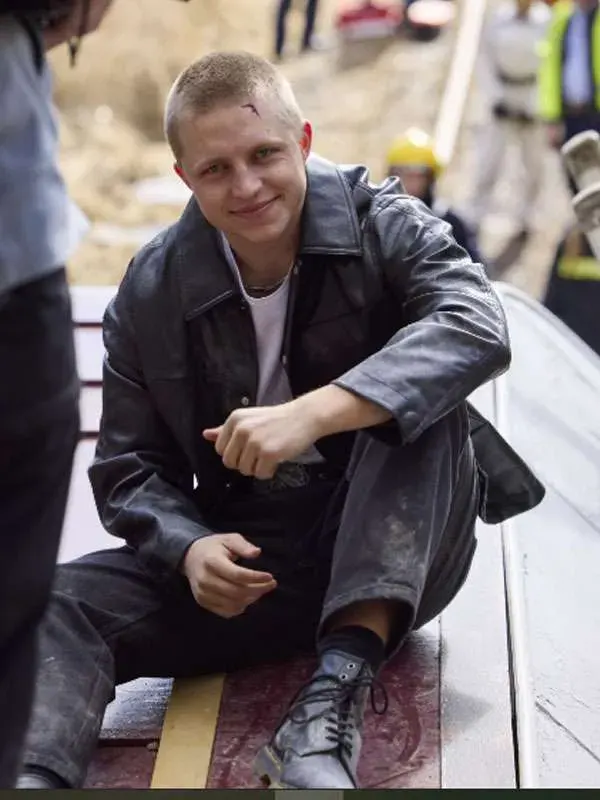 Holden Dwyer Home and Away Leather Black Jacket