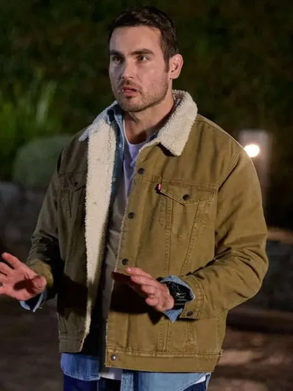 Home and Away Nicholas Cartwright Sherpa Brown Jacket