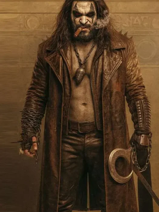 Jason Momoa Supergirl Brown Leather Coat