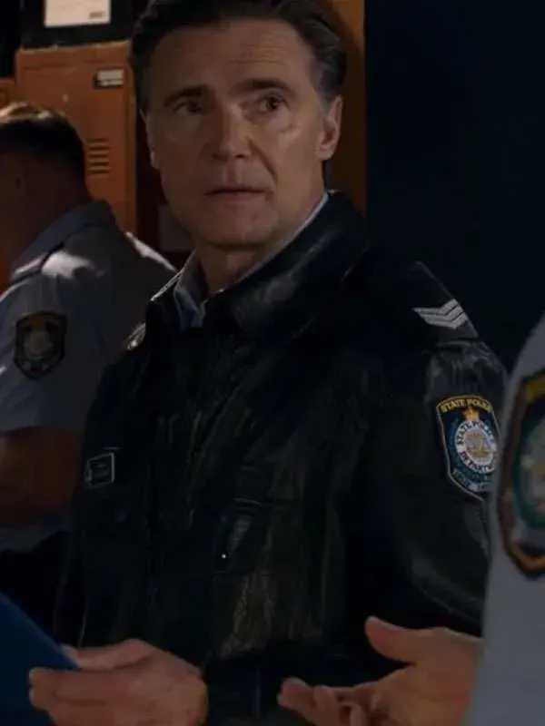 Jeremy Lindsay Taylor Home and Away Police Leather Jacket