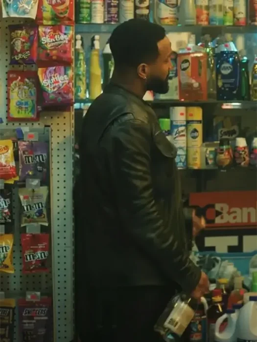 Johnny Ray Gill Cross Black Leather Jacket