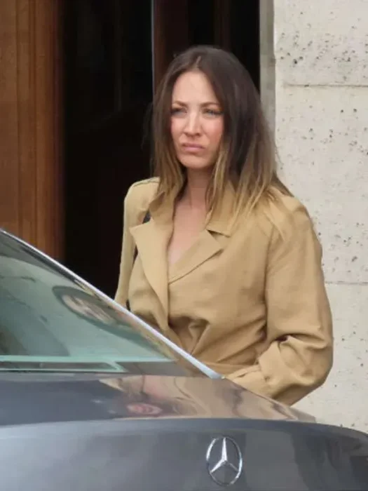 Kaley Cuoco Vanished Brown Trench Coat