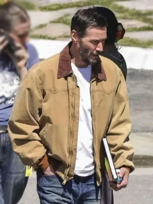 Keanu Reeves Outcome Brown Cotton Jacket