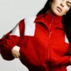 Kendall Jenner Adidas Cropped Red Jacket