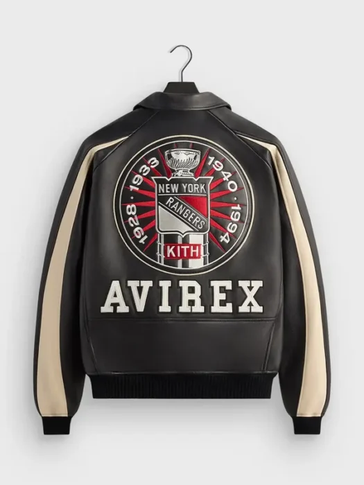 Kith & AVIREX for the New York Rangers Bomber Jacket Back