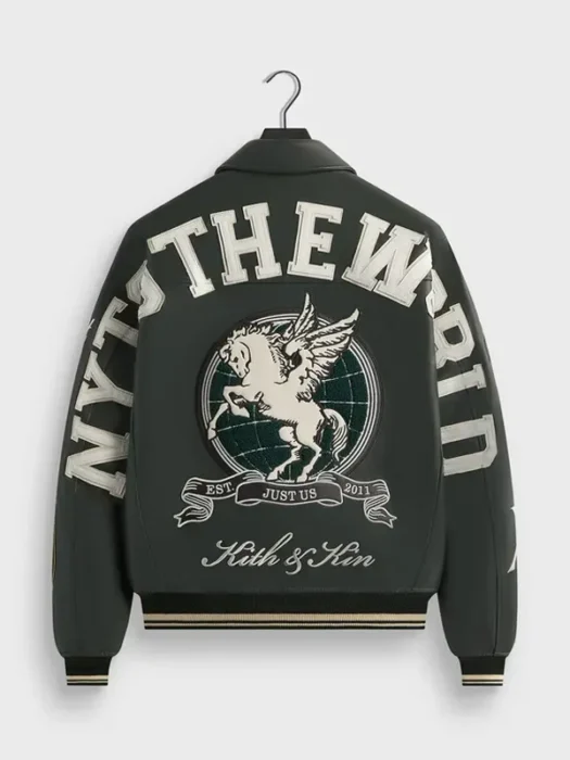 Kith Leather Varsity Jacket Back