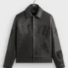 Kith Pebbled Leather Varsity Coaches Jacket