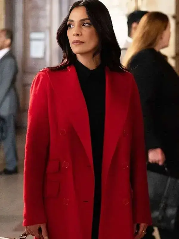 Law and Order S25 Samantha Maroun Red Coat