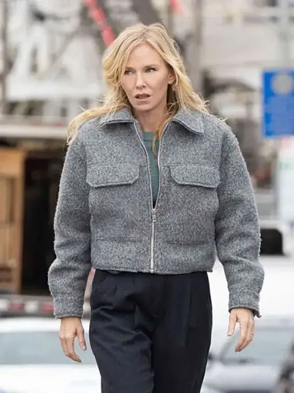 Law and Order SVU Amanda Rollins Grey Wool Jacket