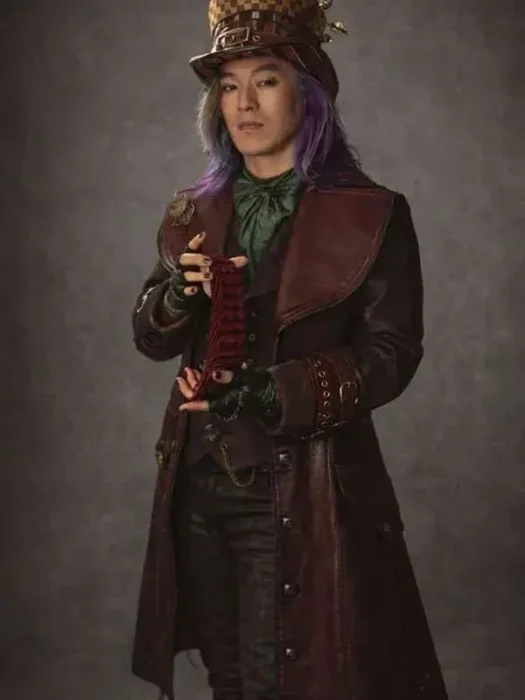 Leonardo Nam Descendants Wicked Wonderland Brown Leather Coat