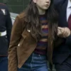 Maddie Redfield The Night Agent Brown Suede Jacket