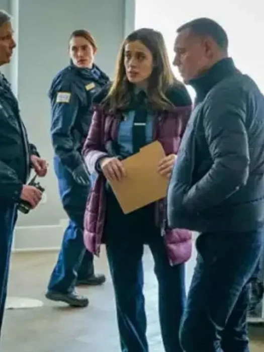 Marina Squerciati Chicago PD Red Puffer Jacket