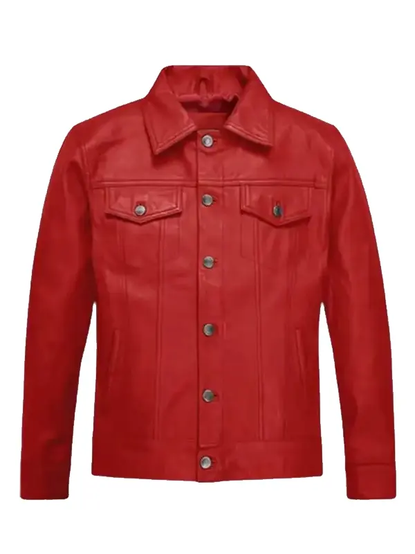 Mens_Red_Trucker_Leather_Jacket