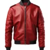 Mens_Stylish_Red_Bomber_Leather_Jacket