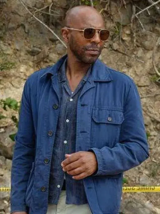 Mervin Wilson Death in Paradise Blue Cotton Jacket