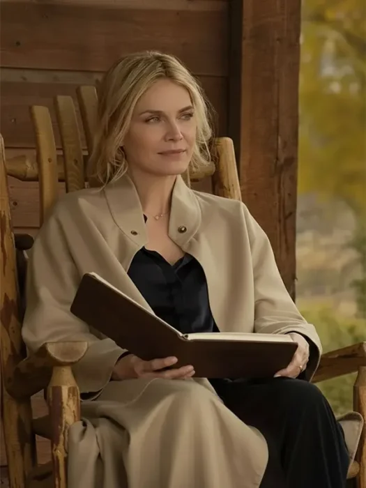 Michelle Pfeiffer The Madison Beige Long Coat
