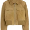 Miranda Rae Mayo Chicago Fire 2025 Suede Bomber Jacket