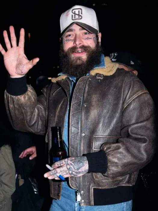 NY Post Malone Shearling Leather Jacket