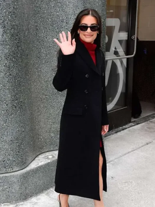 NYC Lea Michele Black Wool Coat