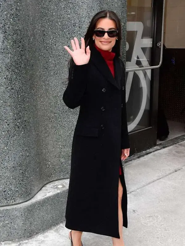 NYC Lea Michele Black Wool Coat