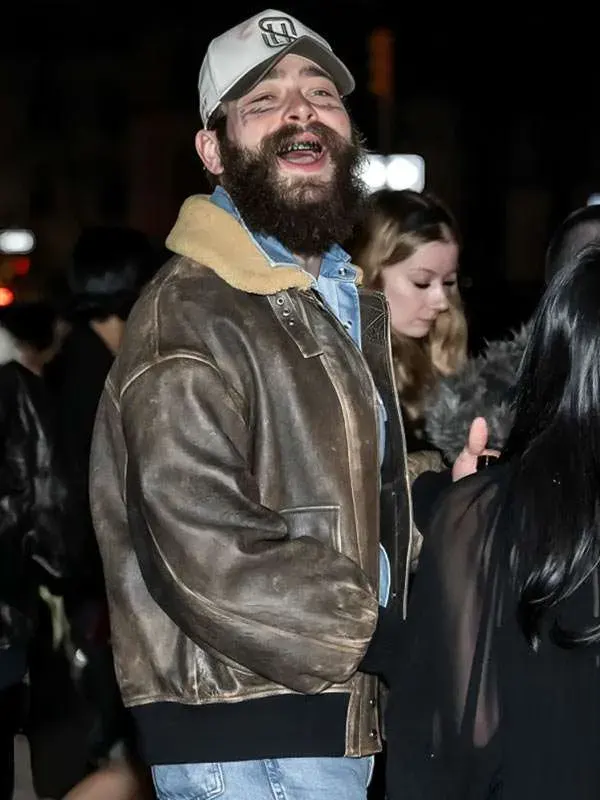 NYC Post Malone Shearling Leather Jacket