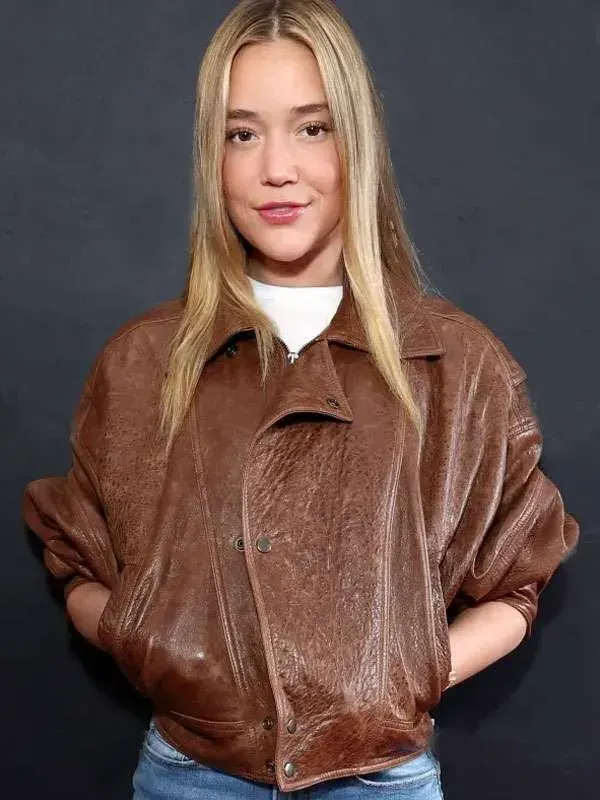 Olivia Ponton Super Bowl Leather Jacket